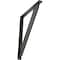 Ekena Millwork Traditional Wrought Iron Bracket, (Single center brace), Antiqued Pewter 1 1/2"W x 12"D x 15"H BKTM01X12X15STRAPW - alternate 1